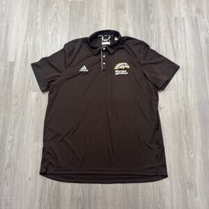 Adidas Western Michigan Broncos Polo Shirt Men's 2XL XXL Brown Golf Golfing WMU